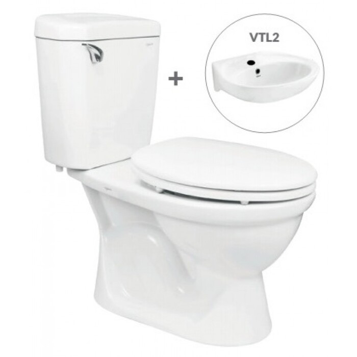 Bồn cầu 2 khối kèm lavabo VIGLACERA VI77_VTL2