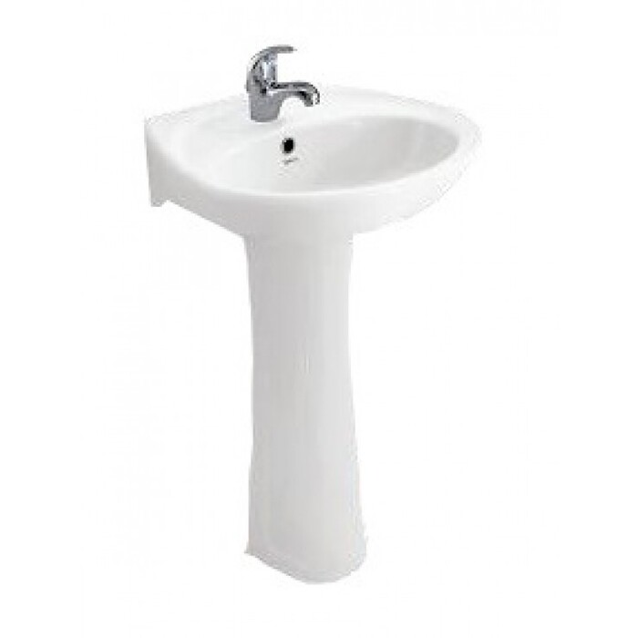 Chậu lavabo treo tường kèm chân dài VIGLACERA BS409_VI1T