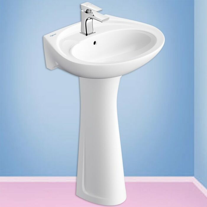 Chậu lavabo treo tường kèm chân dài VIGLACERA VTL2_VI1T