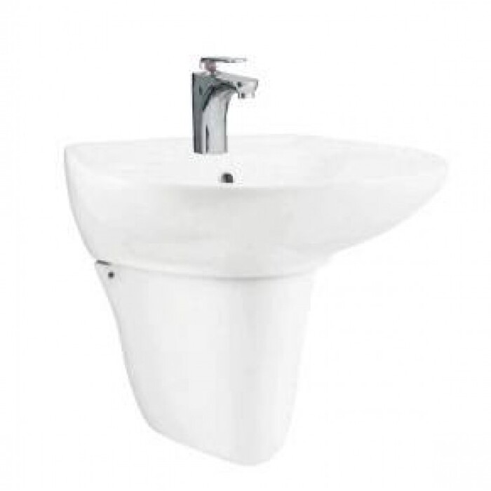 Chậu lavabo treo tường kèm chân ngắn VIGLACERA V39