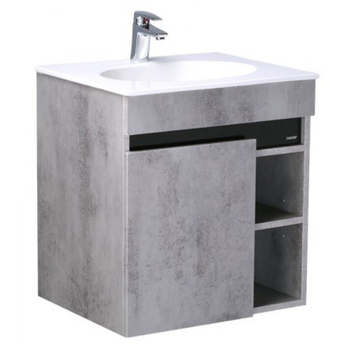 Bộ tủ lavabo treo tường màu xám Caesar LF5024/EH05024ASV