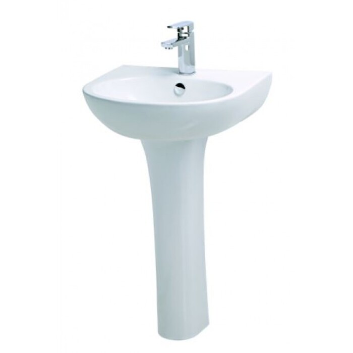 Chậu lavabo treo tường kèm chân dài Caesar L2152_P2445