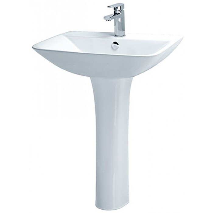 Chậu lavabo treo tường kèm chân dài Caesar L2365_P2445