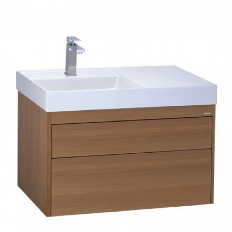 Bộ tủ lavabo treo tường vân gỗ Caesar LF5382_EH05382DWV