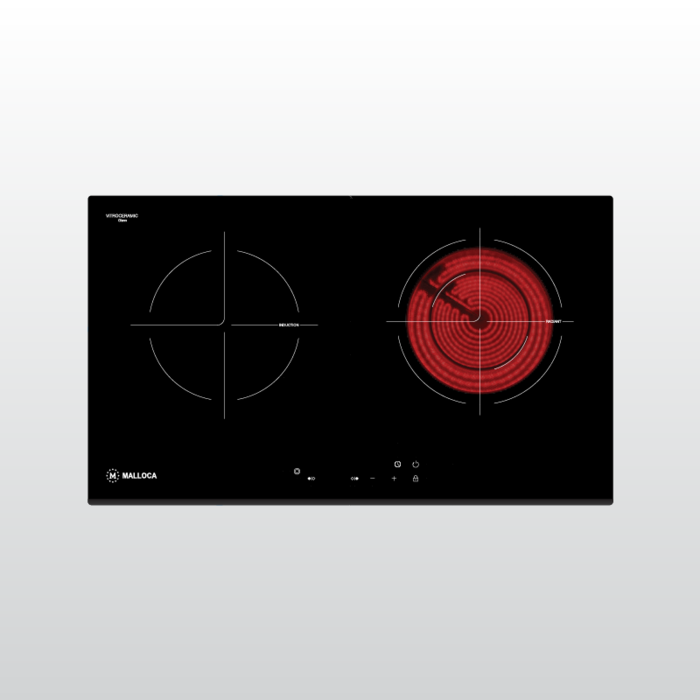 Bếp kết hợp 1 vùng nấu từ và 1 vùng nấu điện Malloca MH-7311 IR