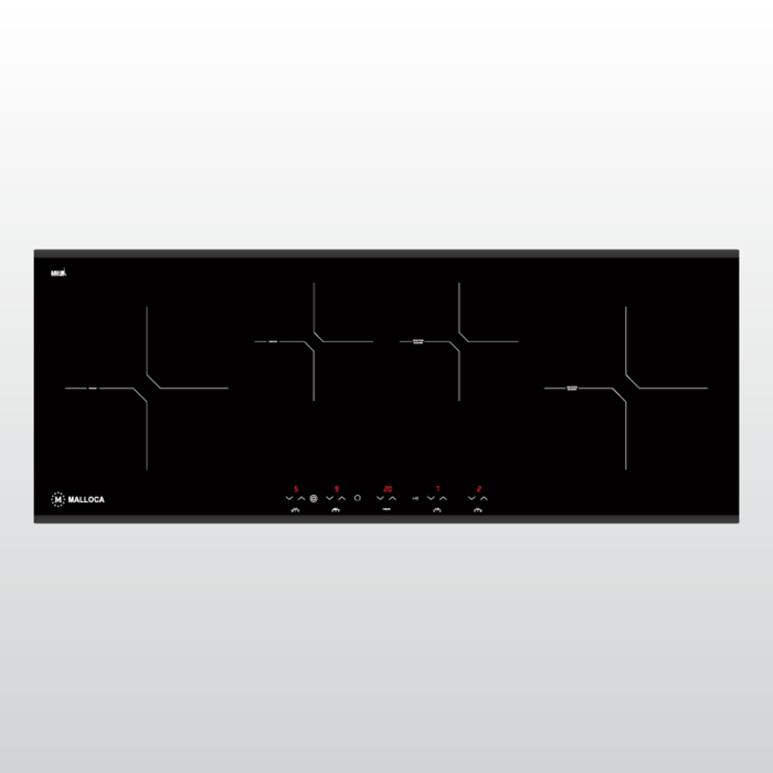 Bếp kết hợp 2 vùng nấu từ và 2 vùng nấu điện Malloca MH-04IR S