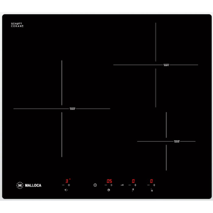 Bếp từ 3 vùng nấu Malloca MI-593 BN