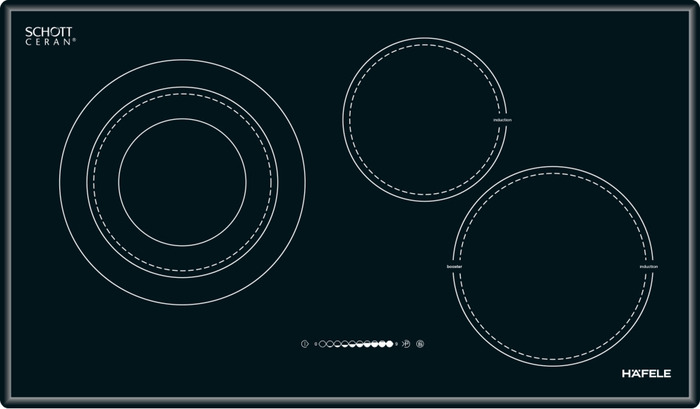 Bếp từ kết hợp hồng ngoại 3 vùng nấu HC-M773A Hafele 536.01.705