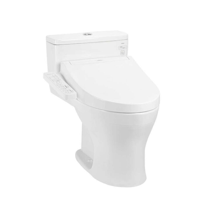 Bồn cầu 1 khối điện tử giấu dây TOTO MS855CDW17 nắp rửa washlet TCF23460AAA