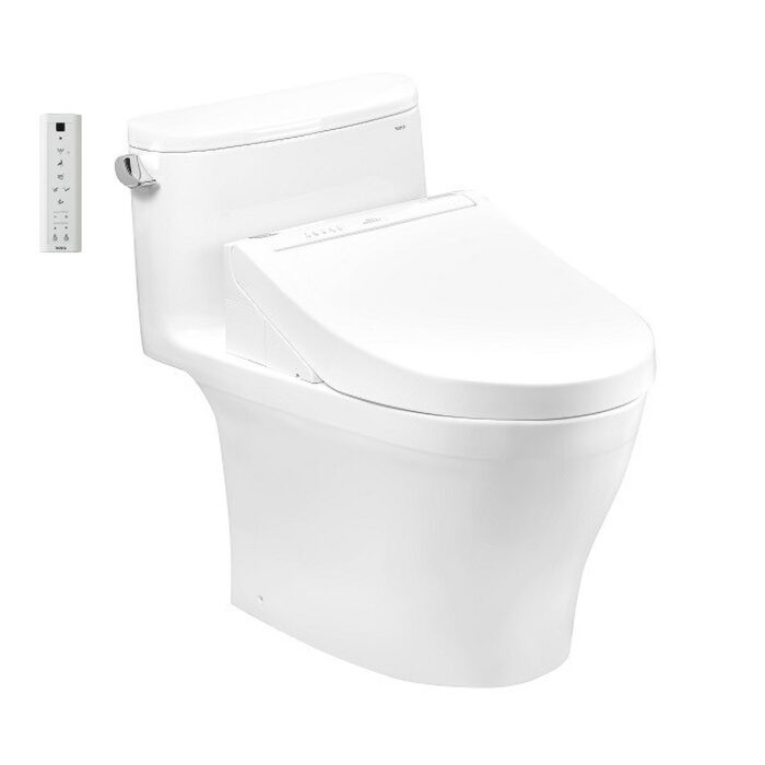 Bồn cầu 1 khối điện tử giấu dây TOTO MS887CRW15 nắp rửa washlet TCF24460AAA