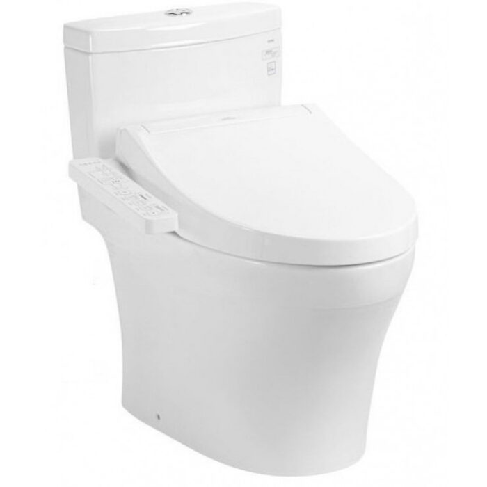 Bồn cầu 1 khối điện tử giấu dây TOTO MS889CDRW17 nắp rửa washlet TCF23460AAA