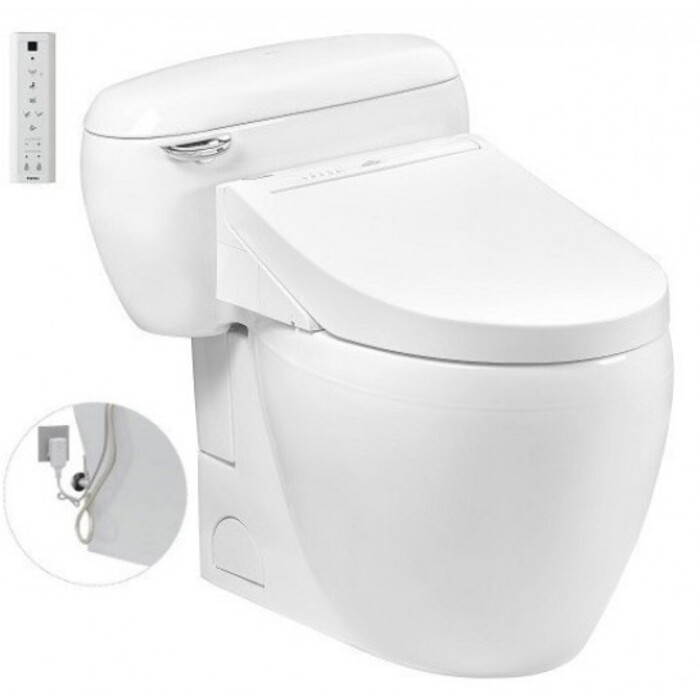 Bồn cầu 1 khối điện tử TOTO MS366W14 nắp rửa washlet TCF24410AAA