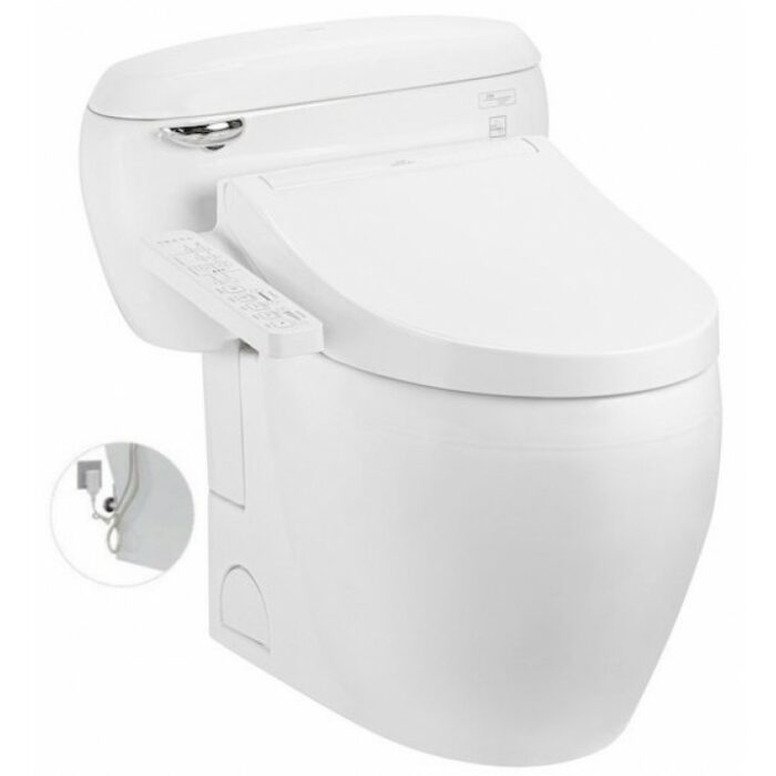 Bồn cầu 1 khối điện tử TOTO MS366W16 nắp rửa washlet TCF23410AAA