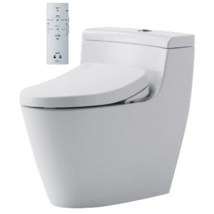 Bồn cầu 1 khối điện tử TOTO MS636CDW10 nắp rửa washlet TCF4731ACS