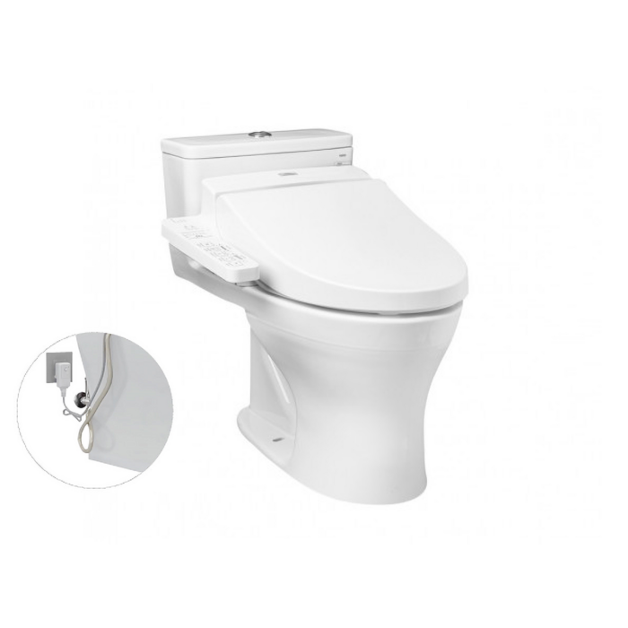 Bồn cầu 1 khối điện tử TOTO MS855DW7 nắp rửa washlet TCF6631A