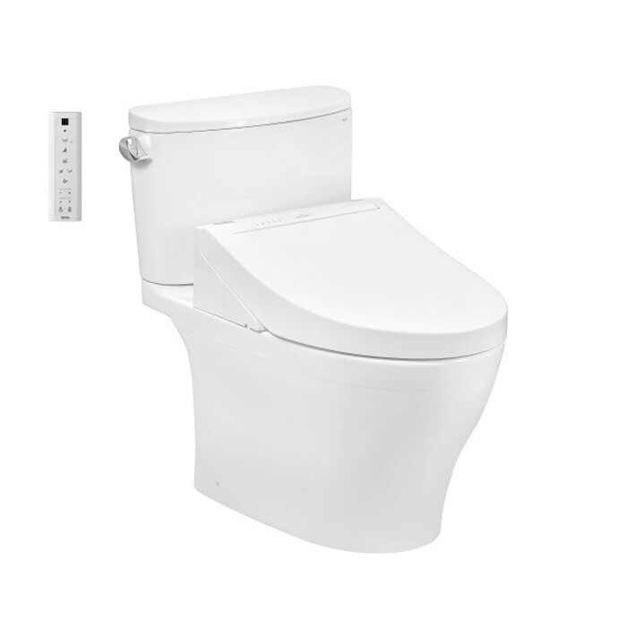 Bồn cầu 2 khối điện tử giấu dây TOTO CS767CRW15 nắp rửa washlet TCF24460AAA