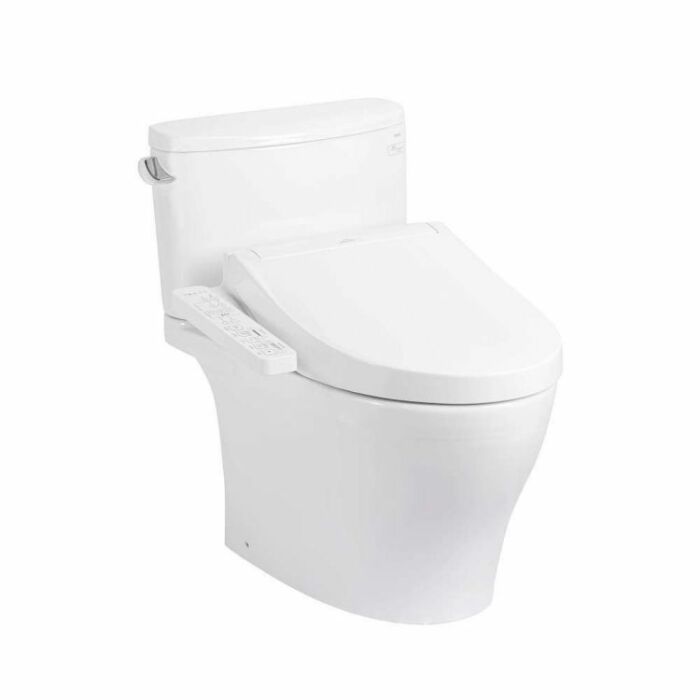 Bồn cầu 2 khối điện tử giấu dây TOTO CS767CRW17 nắp rửa washlet TCF23460AAA