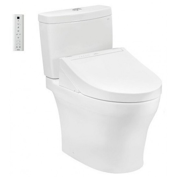 Bồn cầu 2 khối điện tử giấu dây TOTO CS769CDRW15 nắp rửa washlet TCF24460AAA