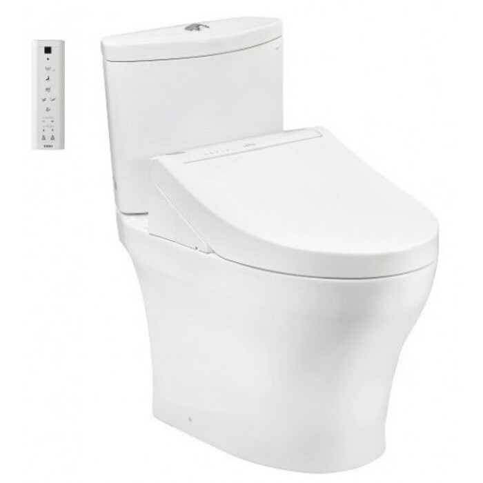 Bồn cầu 2 khối điện tử giấu dây TOTO CS838CDW15 nắp rửa washlet TCF24460AAA