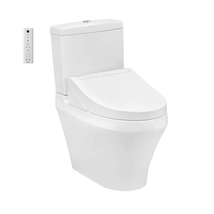 Bồn cầu 2 khối điện tử giấu dây TOTO CS948CDW15 nắp rửa washlet TCF24460AAA