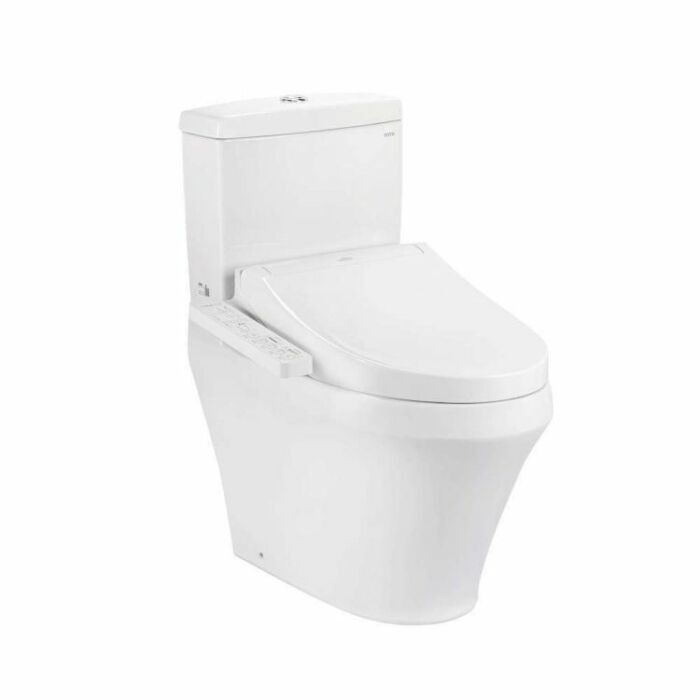 Bồn cầu 2 khối điện tử giấu dây TOTO CS948CDW17 nắp rửa washlet TCF23460AAA