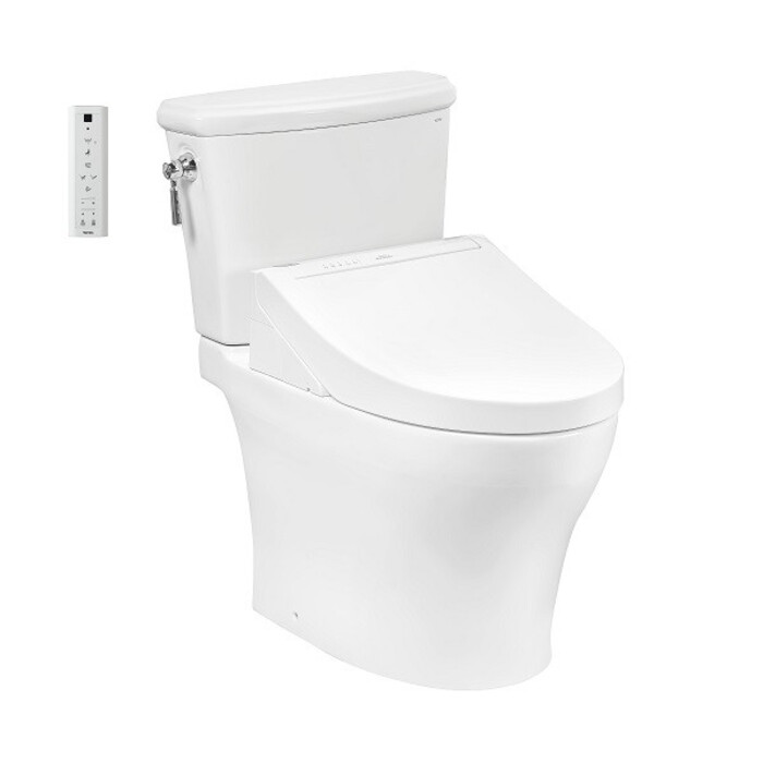 Bồn cầu 2 khối điện tử giấu dây TOTO CS986CGW15 nắp rửa washlet TCF24460AAA