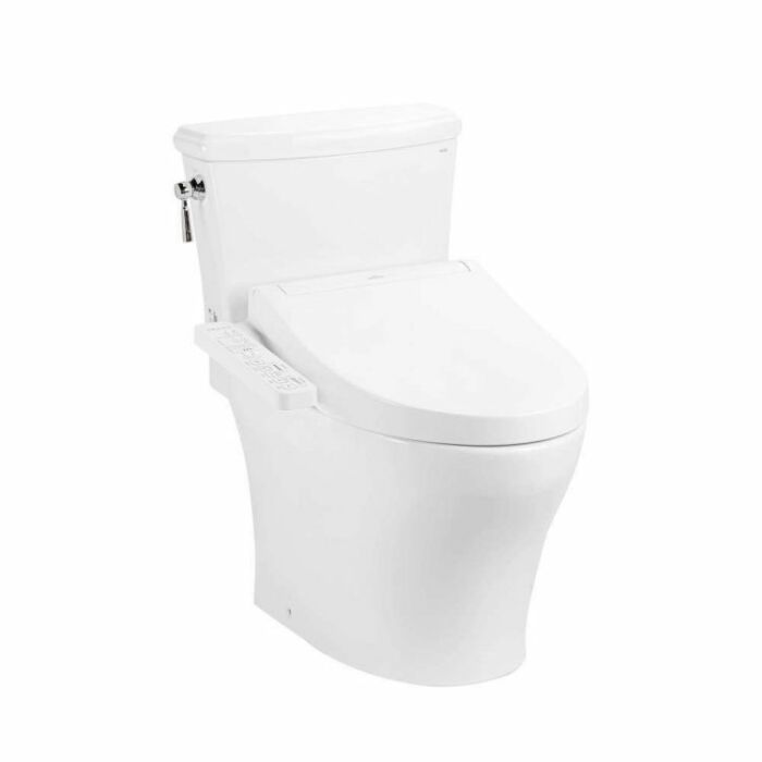 Bồn cầu 2 khối điện tử giấu dây TOTO CS986CGW17 nắp rửa washlet TCF23460AAA