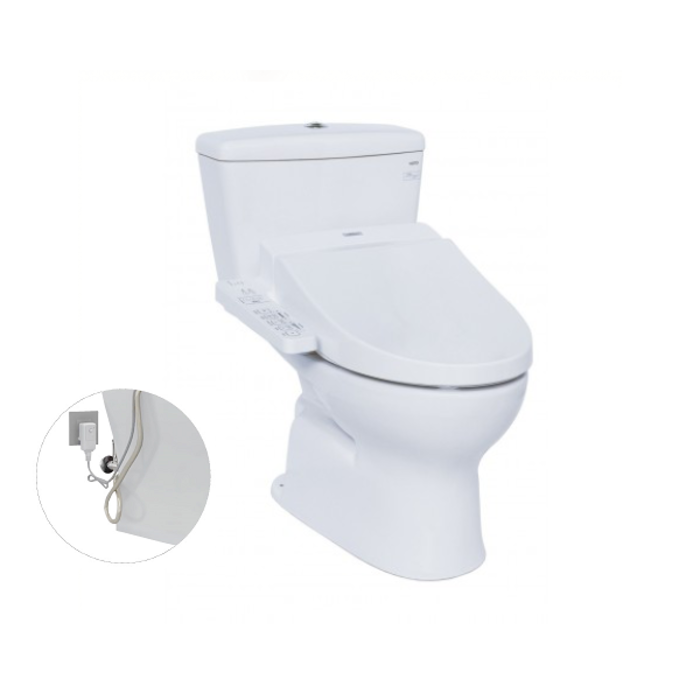 Bồn cầu 2 khối điện tử TOTO CS300DRW7 nắp rửa washlet TCF6631A