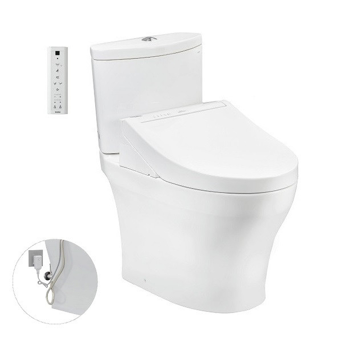 Bồn cầu 2 khối điện tử TOTO CS838DW14 nắp rửa washlet TCF24410AAA