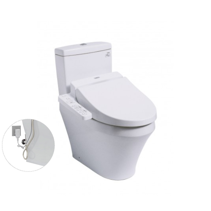 Bồn cầu 2 khối điện tử TOTO CS948DW7 nắp rửa washlet TCF6631A