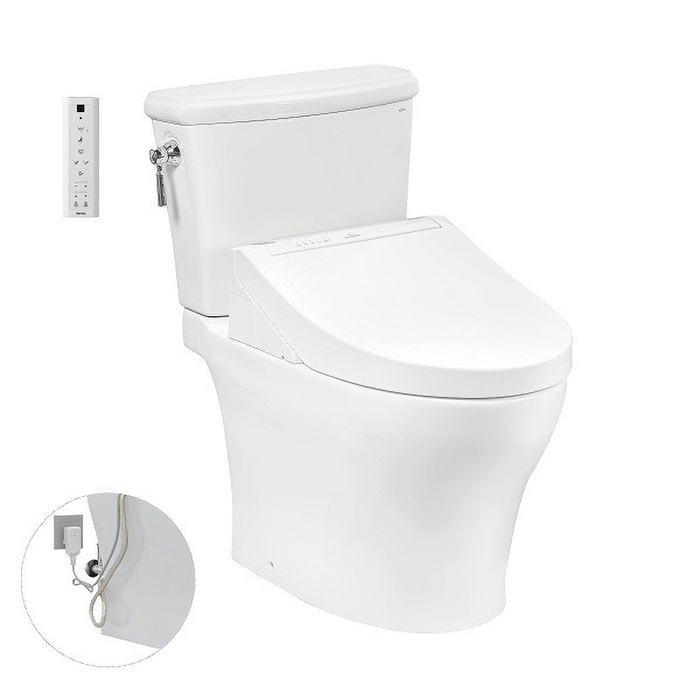 Bồn cầu 2 khối điện tử TOTO CS986GW14 nắp rửa washlet TCF24410AAA