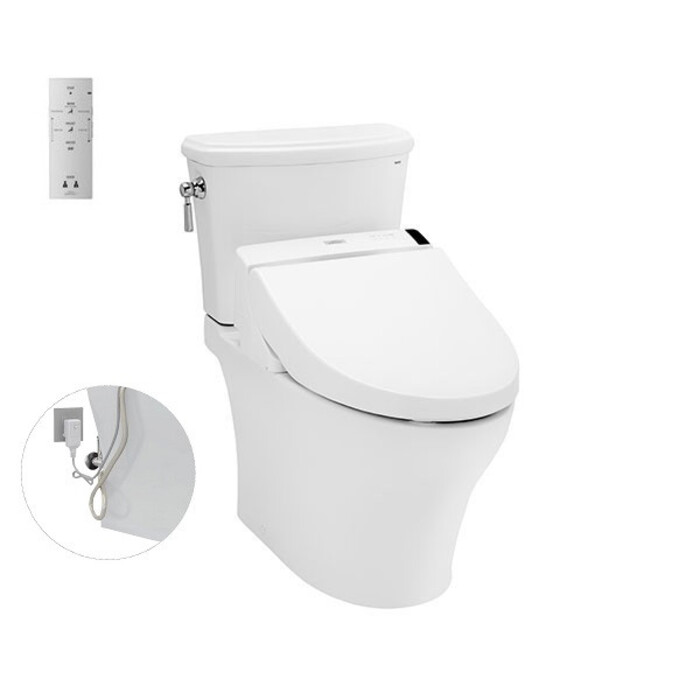 Bồn cầu 2 khối điện tử TOTO CS986GW6 nắp rửa washlet TCF6531Z