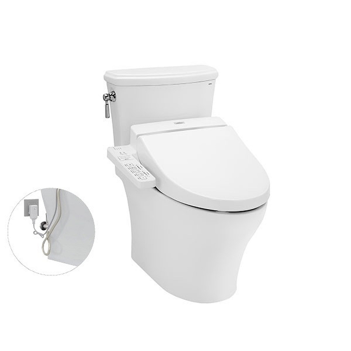 Bồn cầu 2 khối điện tử TOTO CS986GW7 nắp rửa washlet TCF6631A