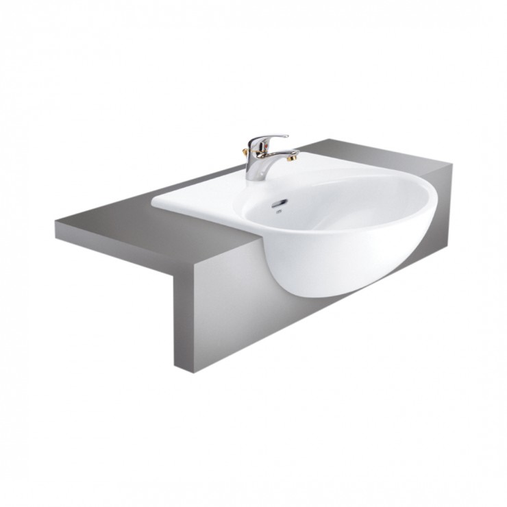 Chậu lavabo bán âm bàn dòng Hellen COTTO C021