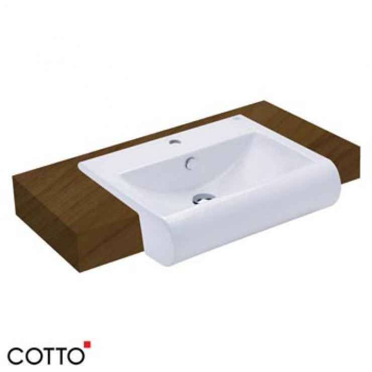 Chậu lavabo bán âm bàn dòng Riviera COTTO C02237