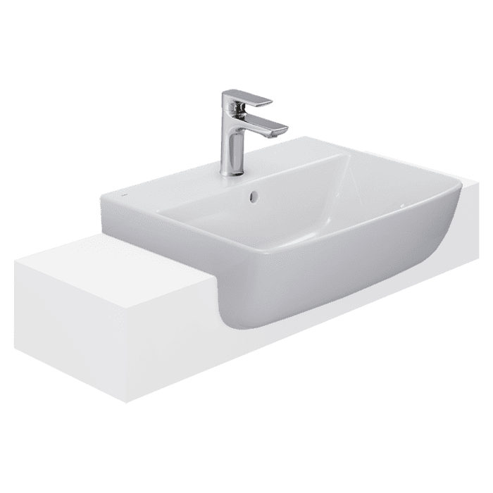 Chậu lavabo bán âm bàn INAX L-345VFC