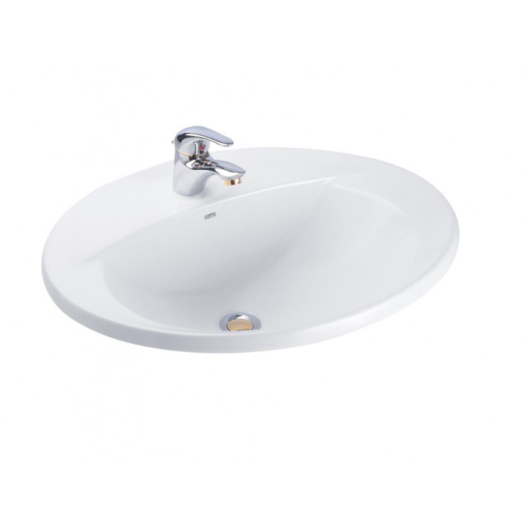 Chậu lavabo dương vành dòng Serena COTTO C02607