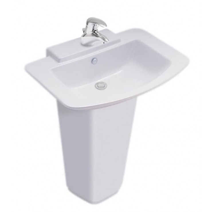 Chậu lavabo treo tường kèm chân dài dòng Hercules COTTO C01467/C4116