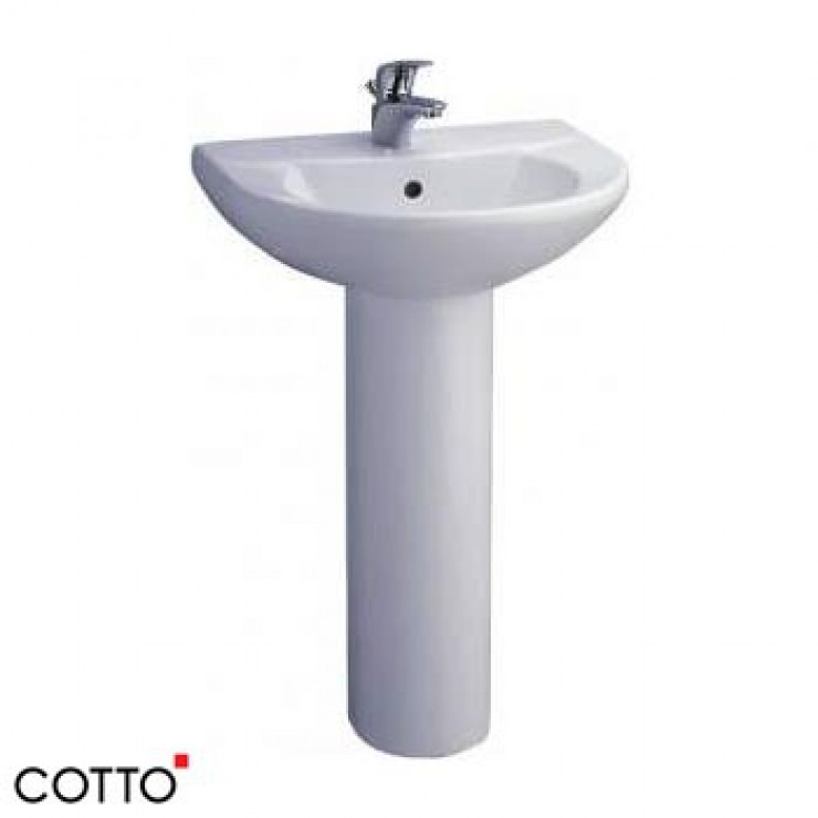 Chậu lavabo treo tường kèm chân dài dòng Wedy COTTO C014/C411