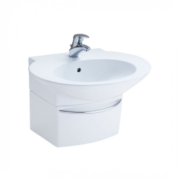 Chậu lavabo treo tường kèm chân ngắn dòng Charisma COTTO SC01027