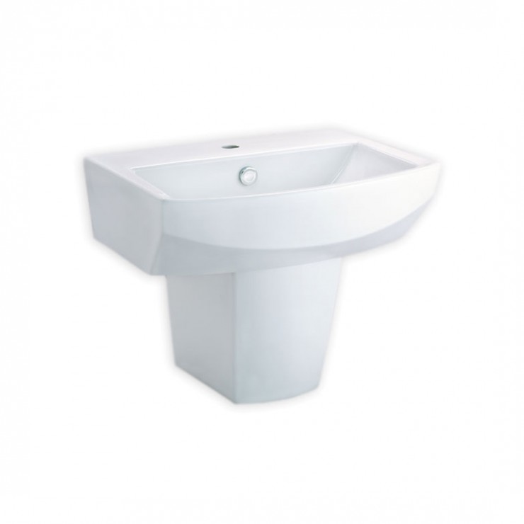 Chậu lavabo treo tường kèm chân ngắn dòng Tetragon COTTO C01517/C4250