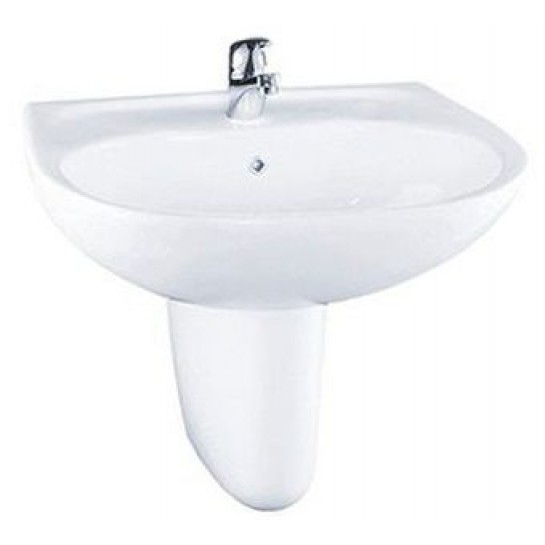 Chậu lavabo treo tường kèm chân ngắn TOTO LHT236CS