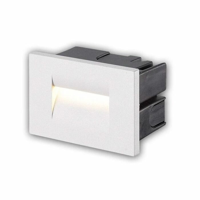 Đèn LED chiếu chân soi lối đi IP65 4W vỏ nhôm đúc màu trắng lắp âm tường ánh sáng vàng 3000K Nanoco NSL1121A