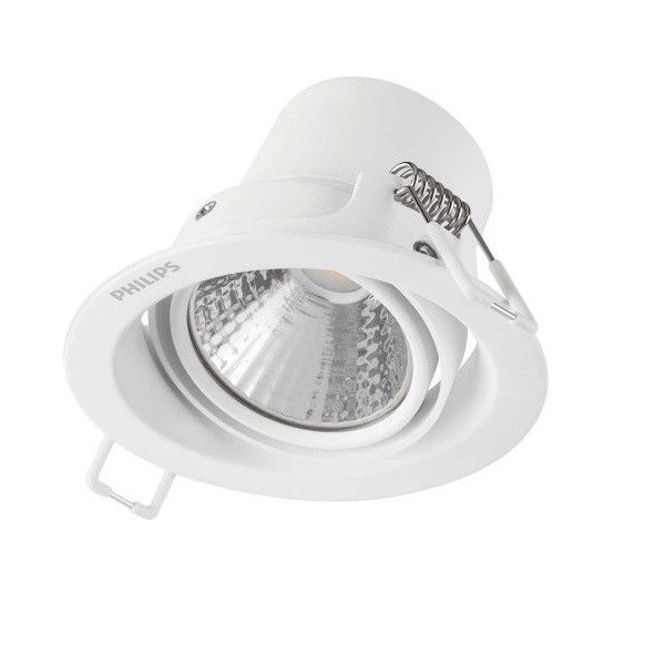 Đèn LED tròn âm trần chiếu điểm Pomeron 3W kích thước lỗ cắt 70mm vỏ bạc ánh sáng vàng Philips 59774 POMERON 3W D70-2700K SI