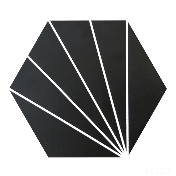 Gạch bông men gốm lục giác 20x23x0.9cm Secoin GHEXM 26096