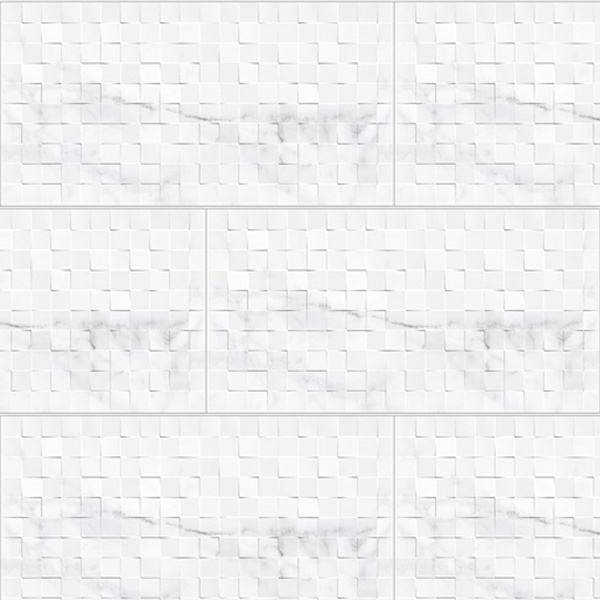 Gạch Ceramic mosaic kháng khuẩn 40x80 màu trắng nhạt men bóng Đồng Tâm D4080CARARAS003-H+