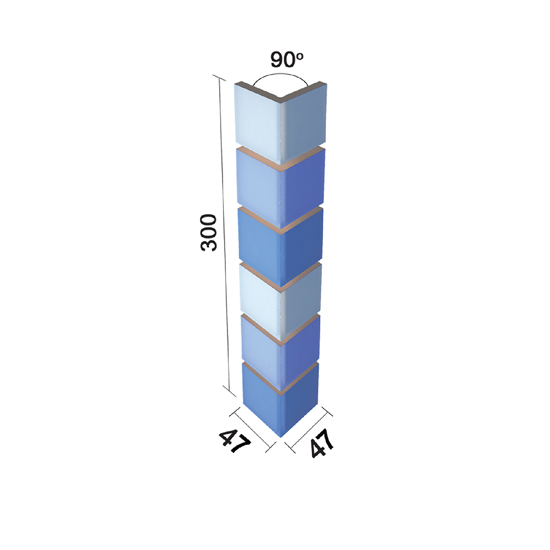 Gạch góc hồ bơi dạng Mosaic 47+47x47 INAX 47/90-14/POL-B1,B2,B3