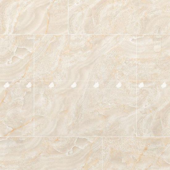 Gạch Porcelain vân đá 60x60 màu vàng kem men bóng Đồng Tâm 6060HAIVAN001-FP