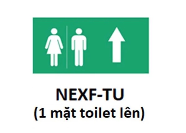 Hình chỉ hướng 1 mặt toilet lên Nanoco NEXF-TU