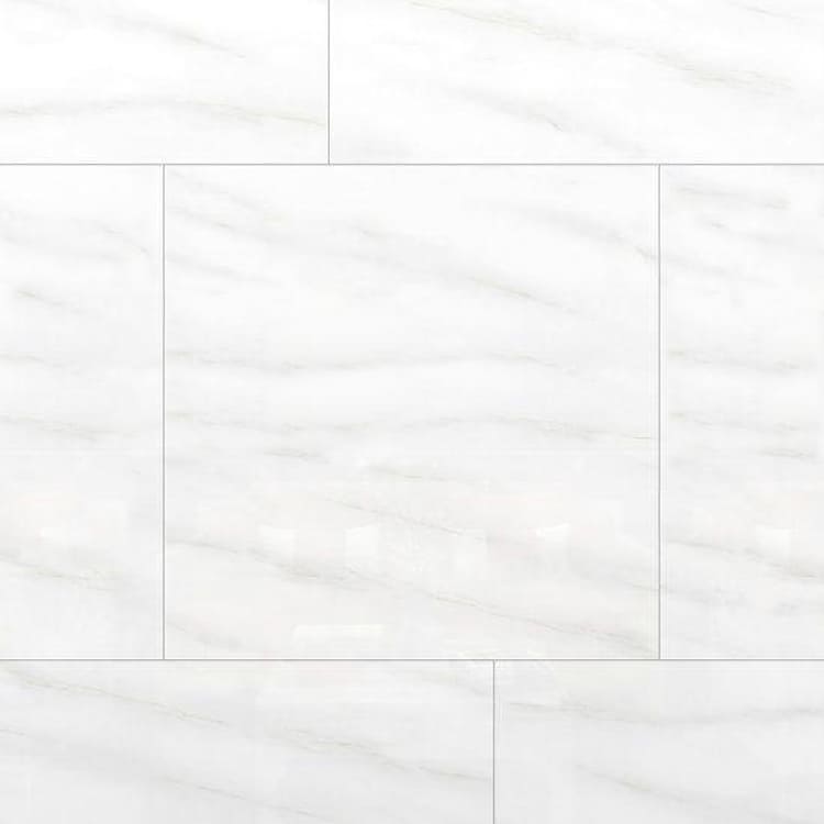 Gạch Porcelain vân đá kháng khuẩn 60x60 màu trắng men bóng Đồng Tâm 6060CARARAS002-FP